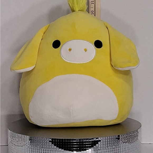Squismallow Yellow Plush Pig  pre owned Exellent condition 11” - Picture 8 of 9